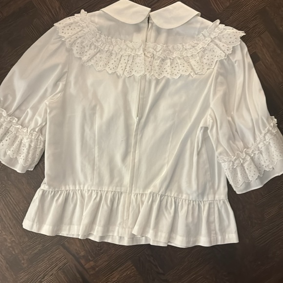 Comme De Garçon white detailed blouse - Picture 6 of 6